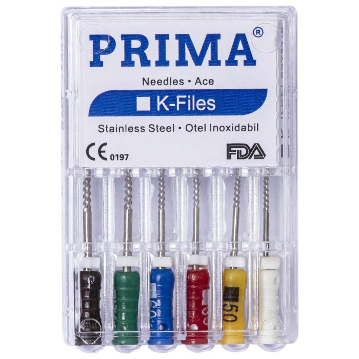 Ace KERR K-FILES asortate, nr. 45-80, lungime 25mm, 6 bucati