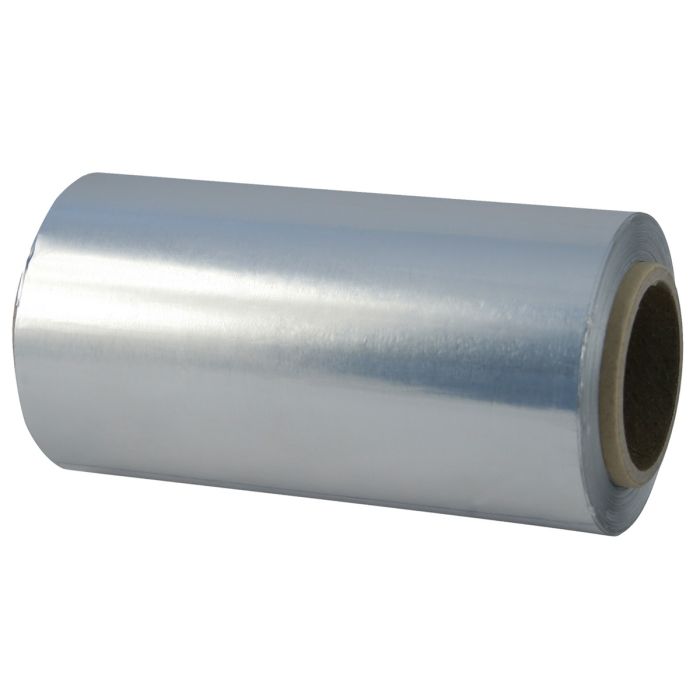 Folie aluminiu argintie, dimensiuni 12cm x 70m, 15 microni
