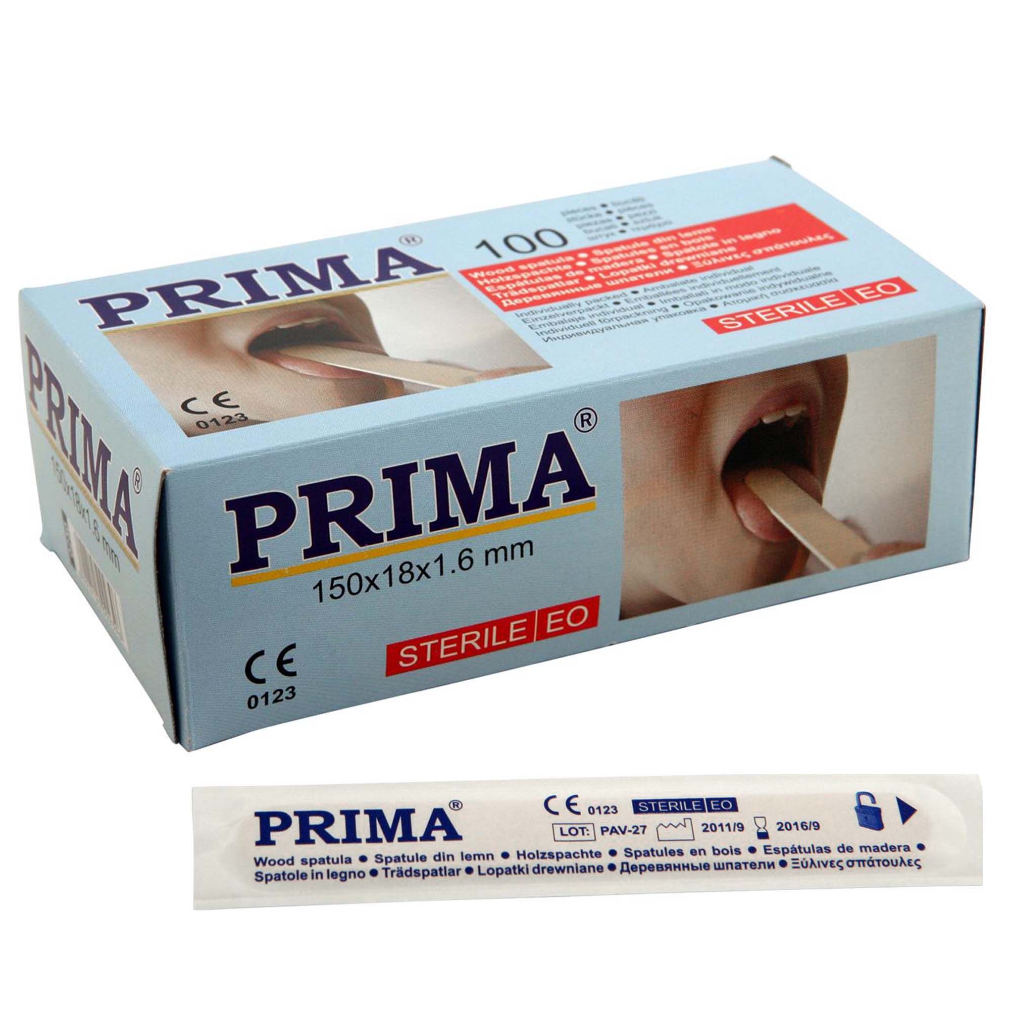 Spatule lemn ambalate steril abeslang 150x18x1.6mm - 100 bucati