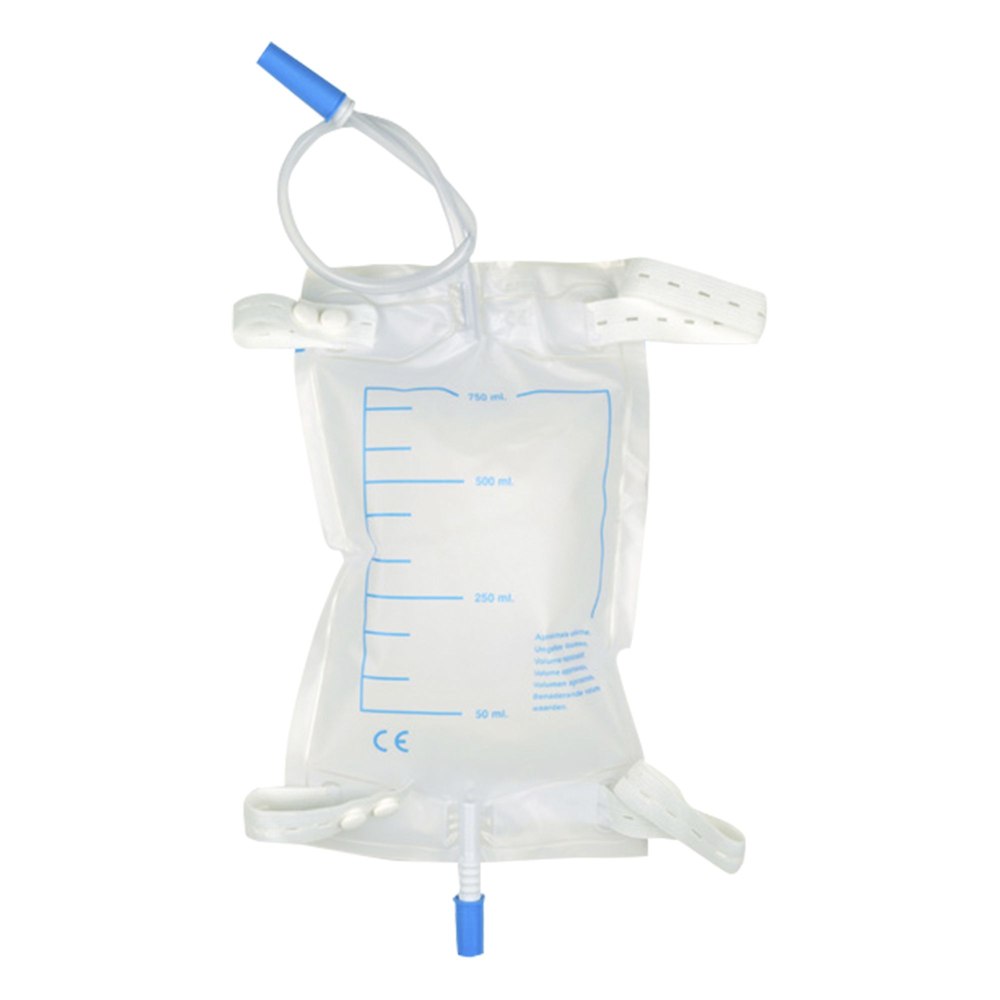 Pungi urinare pentru picior, nesterile, cu capacitate de 750 ml, 30 bucati