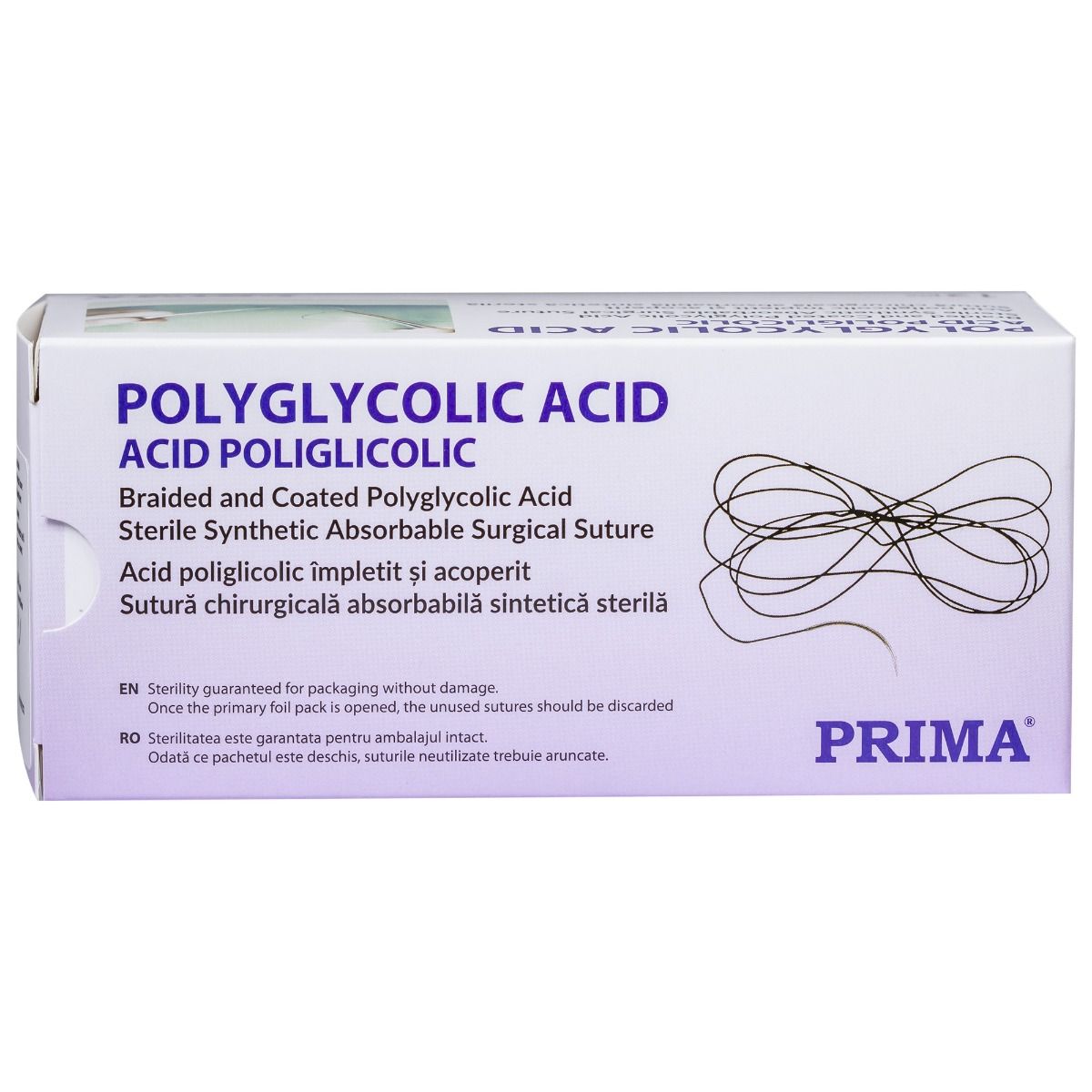 Sutura acid poliglicolic 75cm, resorbabila, ac cu varf taietor 1/2, 30mm, USP 0, 12 bucati/ cutie