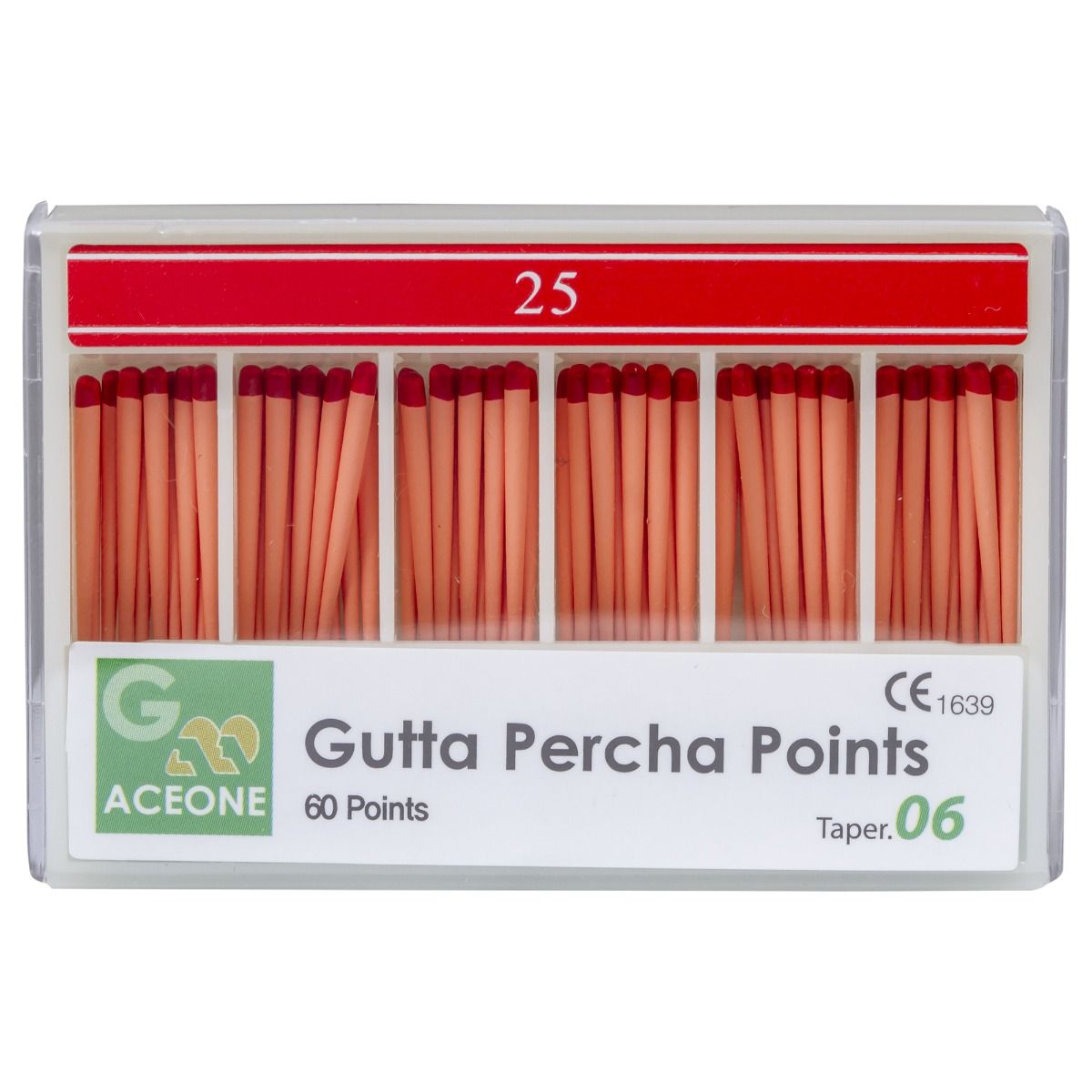 Conuri .6 Gutta Percha, rosu, 25, 60 bucati